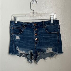 American Eagle Women's Super Stretch Denim Mid Rise Mini Shorts
